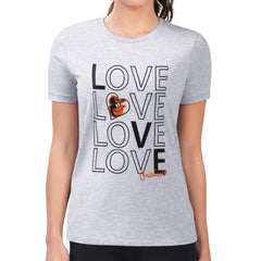 Baltimore Orioles G-III 4Her by Carl Banks Women's Super-Slim Fit Lightweight Love Graphic Team T-Shirt - MLB
