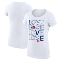 Chicago Cubs G-III 4Her by Carl Banks Women's Super-Slim Fit Lightweight Love Graphic Team T-Shirt - MLB