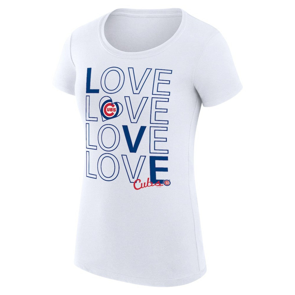 Chicago Cubs G-III 4Her by Carl Banks Women's Super-Slim Fit Lightweight Love Graphic Team T-Shirt - MLB