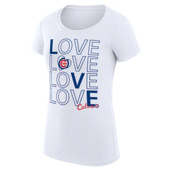 Chicago Cubs G-III 4Her by Carl Banks Women's Super-Slim Fit Lightweight Love Graphic Team T-Shirt - MLB