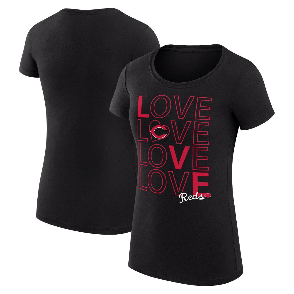Cincinnati Reds G-III 4Her by Carl Banks Women's Super-Slim Fit Lightweight Love Graphic Team T-Shirt - MLB