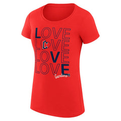 Cleveland Guardians G-III 4Her by Carl Banks Women's Super-Slim Fit Lightweight Love Graphic Team T-Shirt - MLB