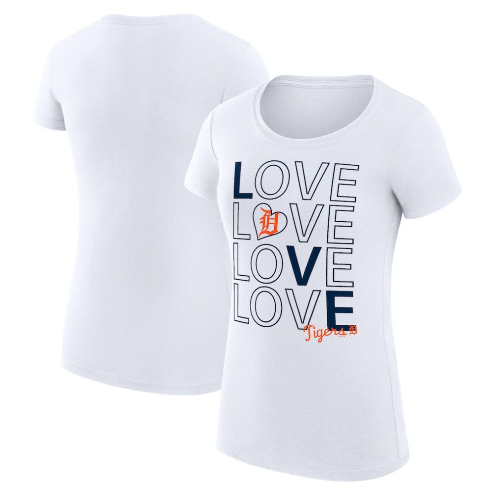 Detroit Tigers G-III 4Her by Carl Banks Women's Super-Slim Fit Lightweight Love Graphic Team T-Shirt - MLB