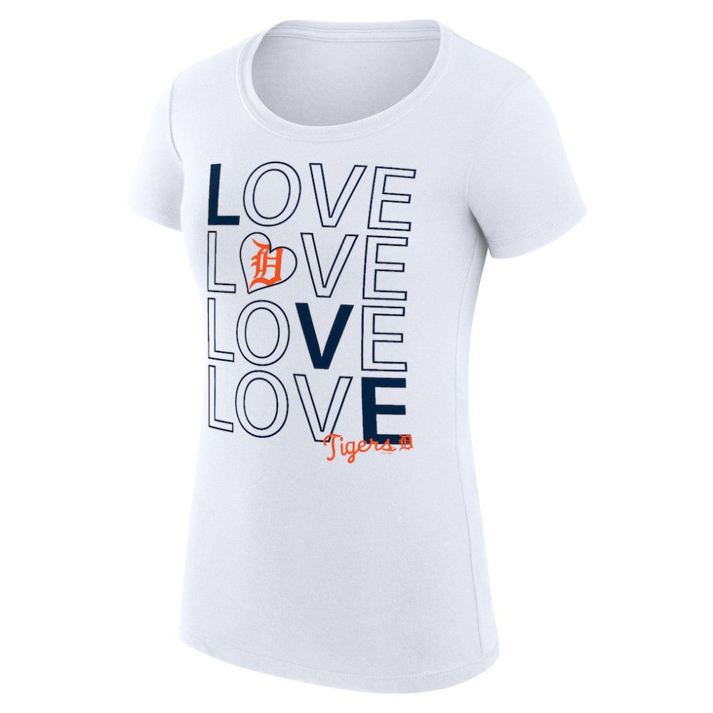Detroit Tigers G-III 4Her by Carl Banks Women's Super-Slim Fit Lightweight Love Graphic Team T-Shirt - MLB
