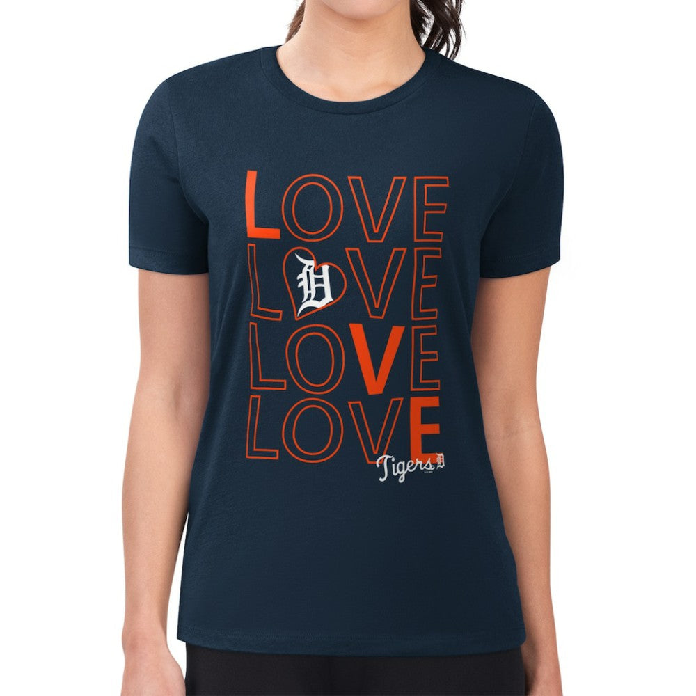 Detroit Tigers G-III 4Her by Carl Banks Women's Super-Slim Fit Lightweight Love Graphic Team T-Shirt - MLB