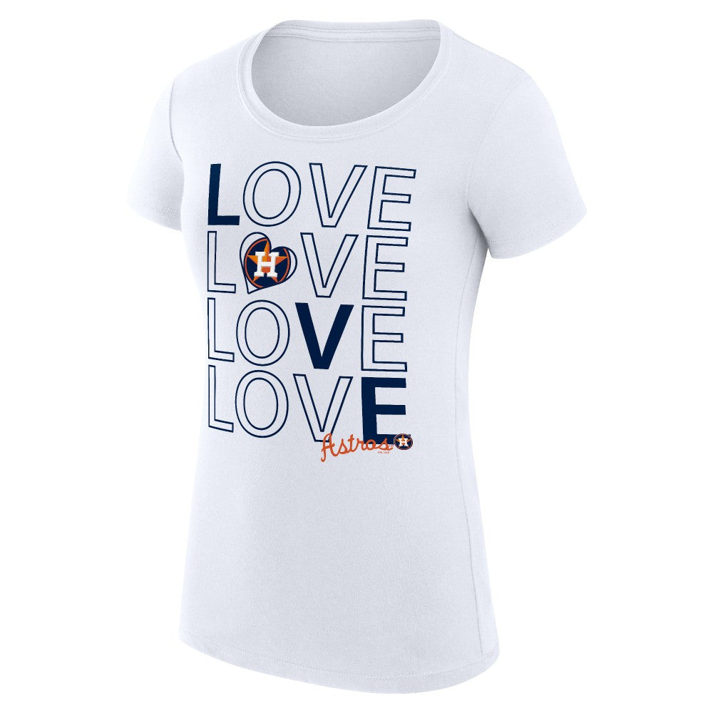 Houston Astros G-III 4Her by Carl Banks Women's Super-Slim Fit Lightweight Love Graphic Team T-Shirt - MLB
