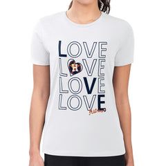 Houston Astros G-III 4Her by Carl Banks Women's Super-Slim Fit Lightweight Love Graphic Team T-Shirt - MLB