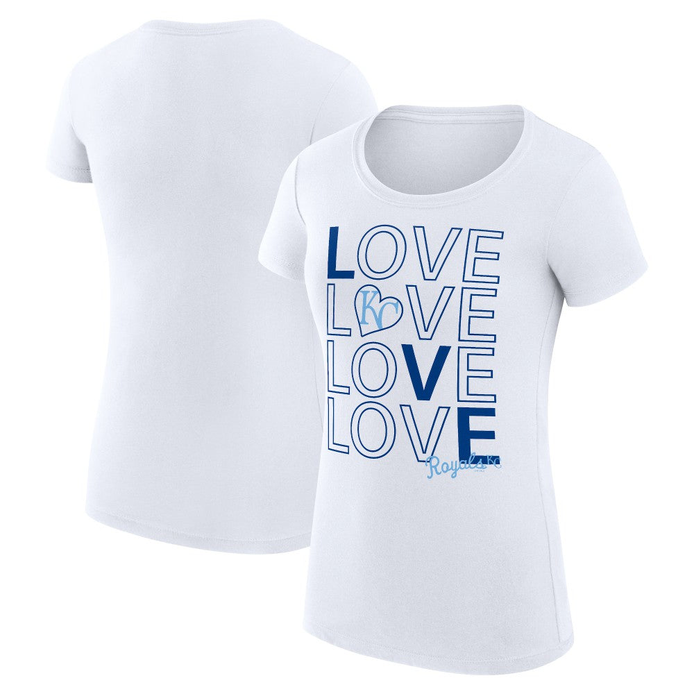 Kansas City Royals G-III 4Her by Carl Banks Women's Super-Slim Fit Lightweight Love Graphic Team T-Shirt - MLB