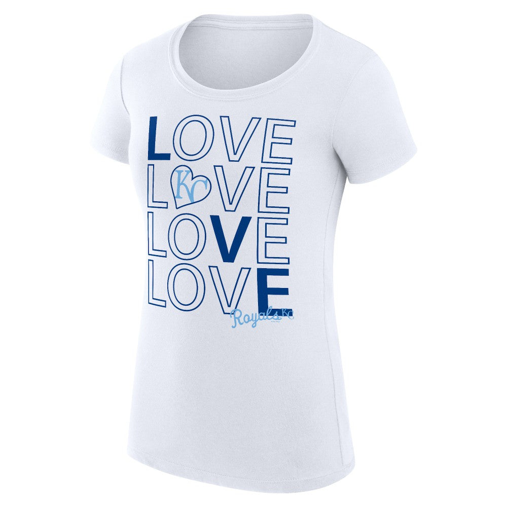 Kansas City Royals G-III 4Her by Carl Banks Women's Super-Slim Fit Lightweight Love Graphic Team T-Shirt - MLB