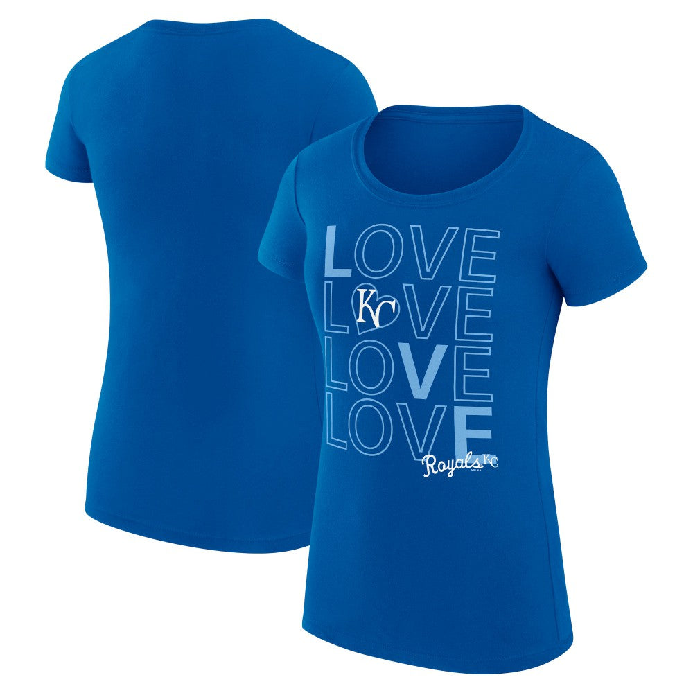 Kansas City Royals G-III 4Her by Carl Banks Women's Super-Slim Fit Lightweight Love Graphic Team T-Shirt - MLB