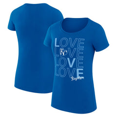 Kansas City Royals G-III 4Her by Carl Banks Women's Super-Slim Fit Lightweight Love Graphic Team T-Shirt - MLB