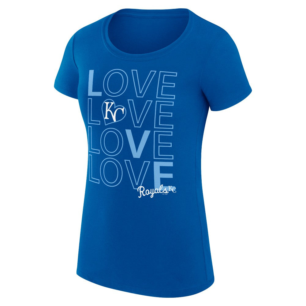 Kansas City Royals G-III 4Her by Carl Banks Women's Super-Slim Fit Lightweight Love Graphic Team T-Shirt - MLB