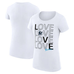 Miami Marlins G-III 4Her by Carl Banks Women's Super-Slim Fit Lightweight Love Graphic Team T-Shirt - MLB