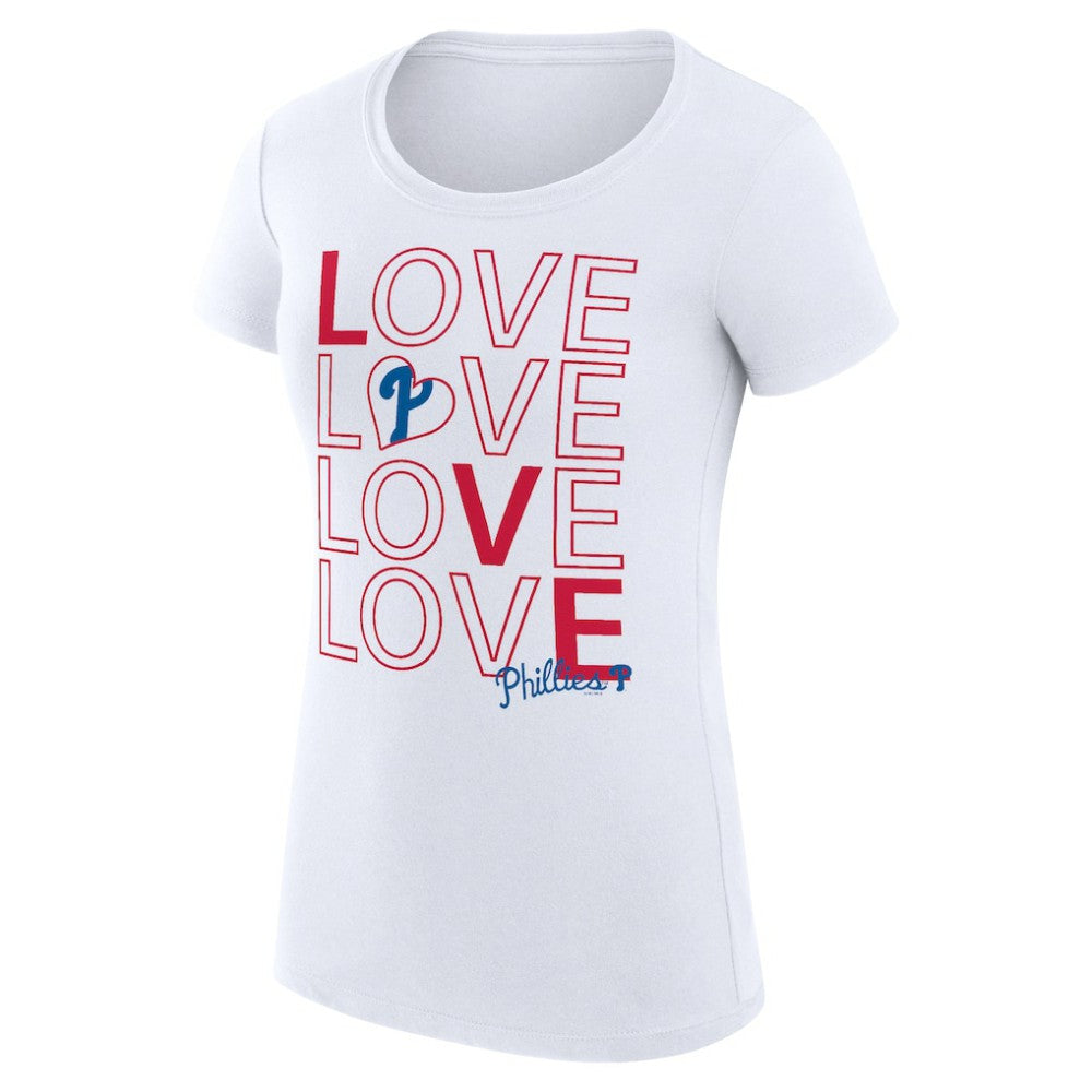Philadelphia Phillies G-III 4Her by Carl Banks Women's Super-Slim Fit Lightweight Love Graphic Team T-Shirt - MLB