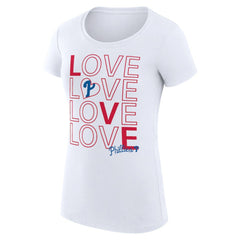 Philadelphia Phillies G-III 4Her by Carl Banks Women's Super-Slim Fit Lightweight Love Graphic Team T-Shirt - MLB