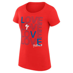 Philadelphia Phillies G-III 4Her by Carl Banks Women's Super-Slim Fit Lightweight Love Graphic Team T-Shirt - MLB