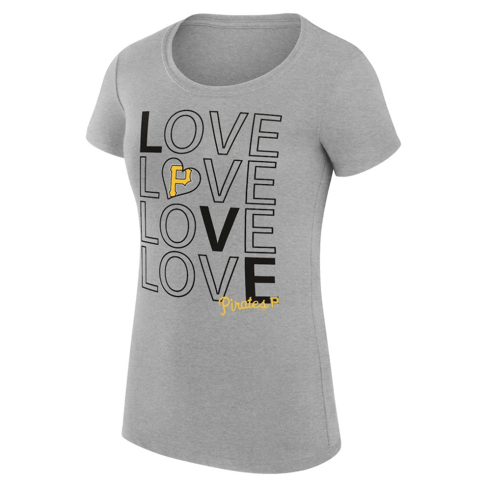 Pittsburgh Pirates G-III 4Her by Carl Banks Women's Super-Slim Fit Lightweight Love Graphic Team T-Shirt - MLB