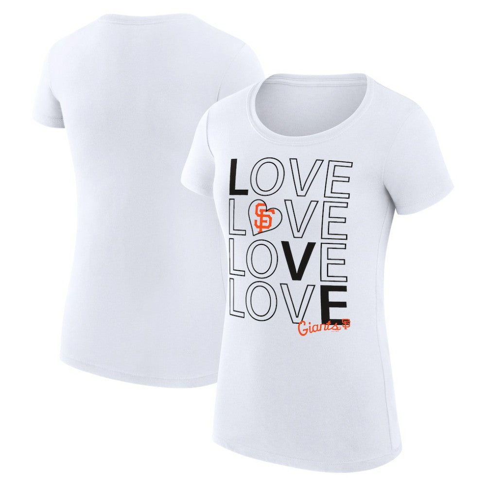 San Francisco Giants G-III 4Her by Carl Banks Women's Super-Slim Fit Lightweight Love Graphic Team T-Shirt - MLB