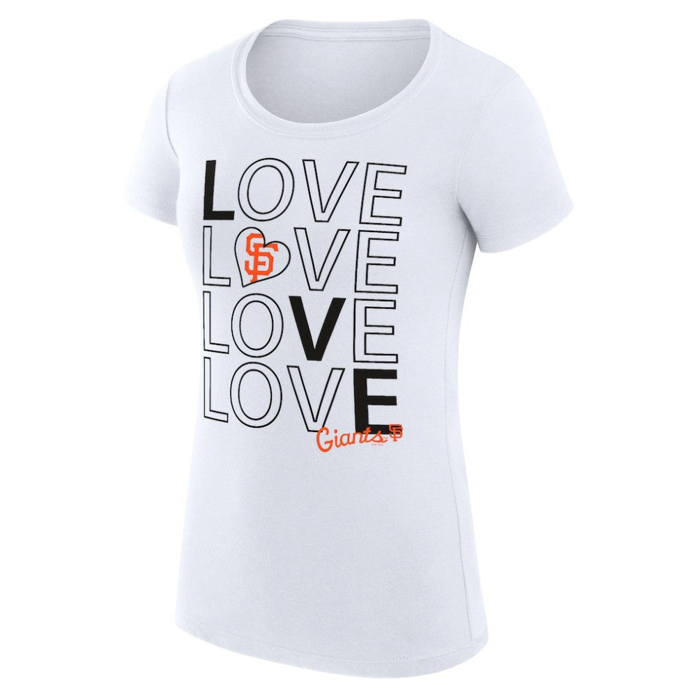 San Francisco Giants G-III 4Her by Carl Banks Women's Super-Slim Fit Lightweight Love Graphic Team T-Shirt - MLB