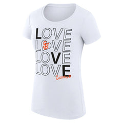 San Francisco Giants G-III 4Her by Carl Banks Women's Super-Slim Fit Lightweight Love Graphic Team T-Shirt - MLB