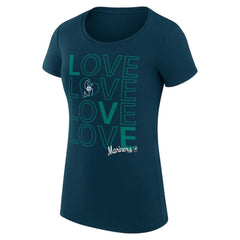 Seattle Mariners G-III 4Her by Carl Banks Women's Super-Slim Fit Lightweight Love Graphic Team T-Shirt - MLB