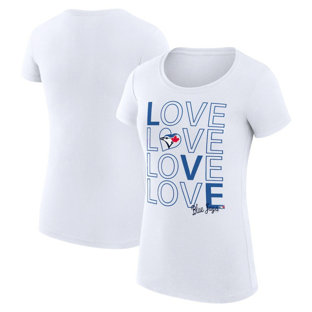Toronto Blue Jays G-III 4Her by Carl Banks Women's Super-Slim Fit Lightweight Love Graphic Team T-Shirt - MLB