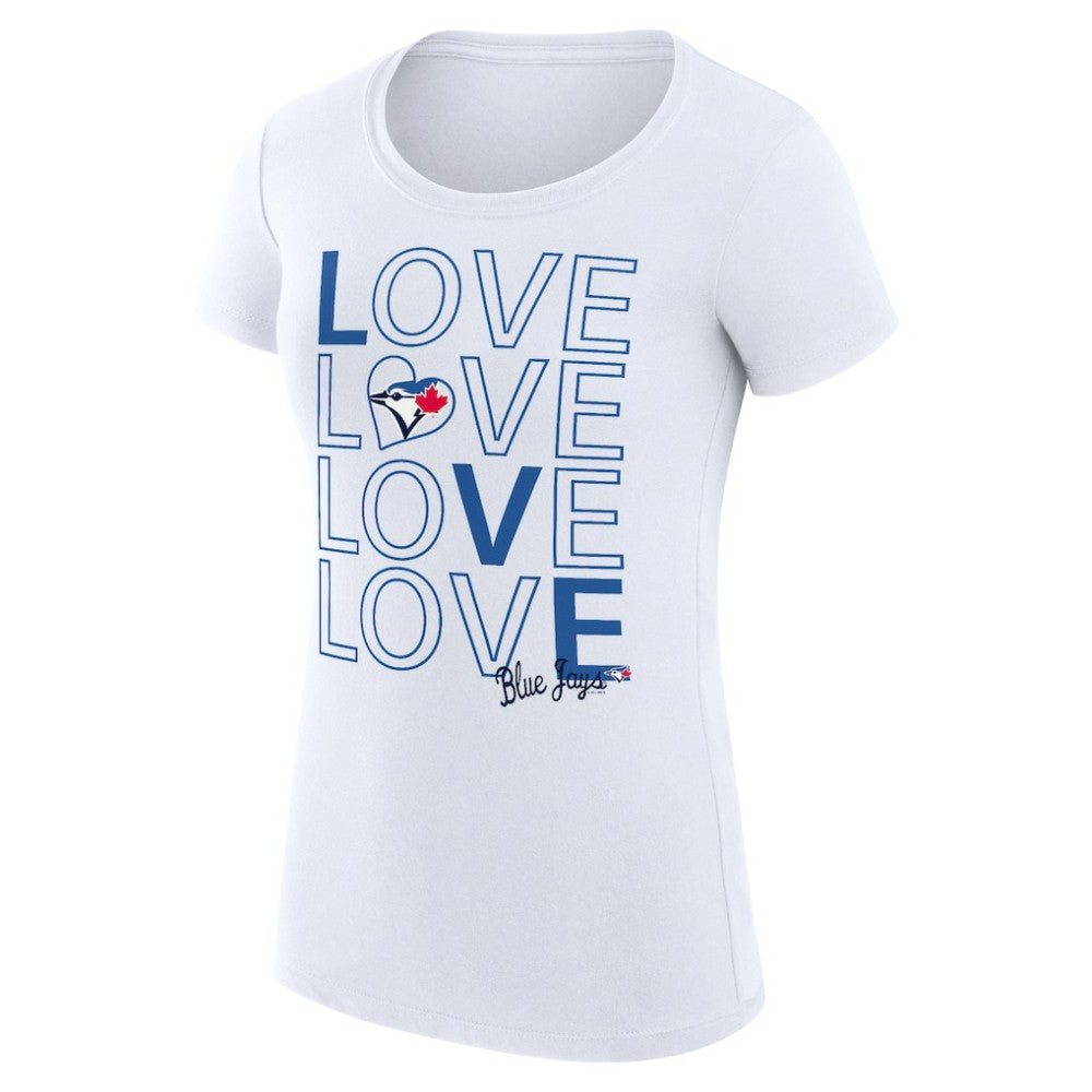 Toronto Blue Jays G-III 4Her by Carl Banks Women's Super-Slim Fit Lightweight Love Graphic Team T-Shirt - MLB