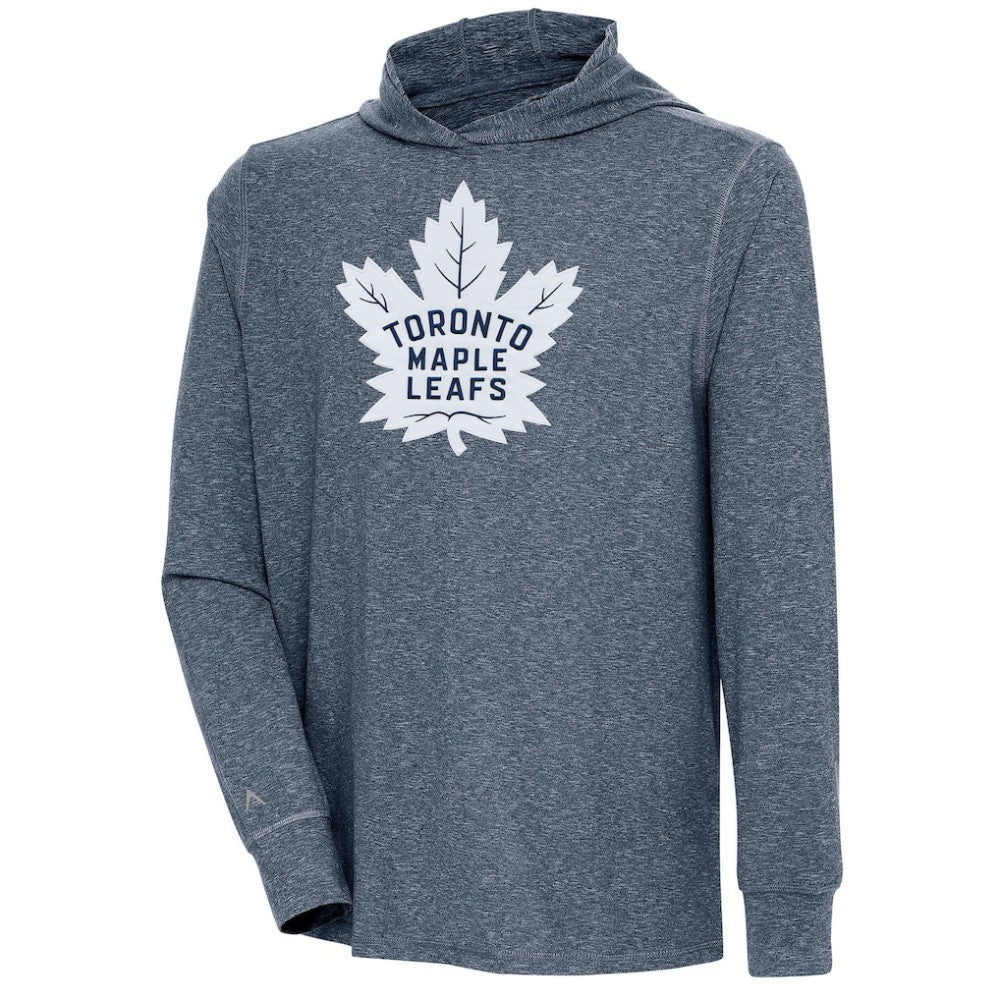 Toronto Maple Leafs Antigua Saga Pullover Hoodie - Heather Navy - NHL