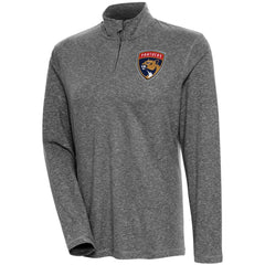 Florida Panthers Antigua Women's Confront Quarter-Zip Pullover Top - Heather Black - NHL