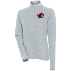 Ottawa Senators Antigua Women's Milo Quarter-Zip Pullover Top - Heather Gray - NHL