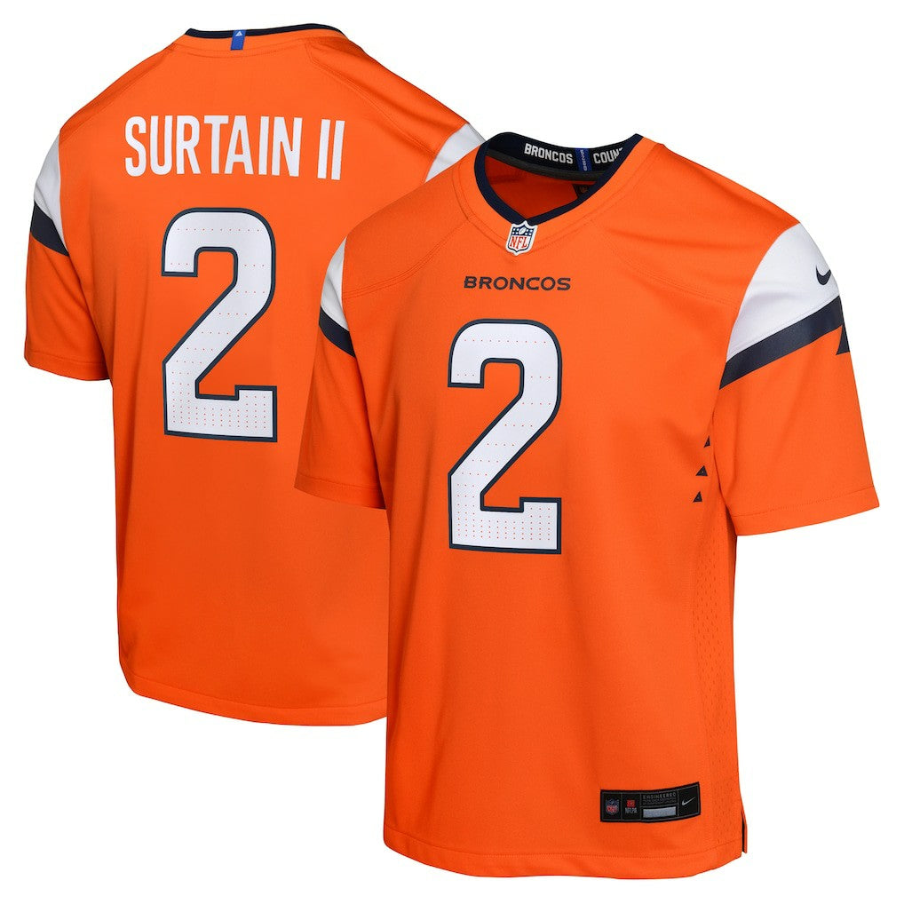 Patrick Surtain II Denver Broncos Youth Game Jersey Orange | Nike for Sale