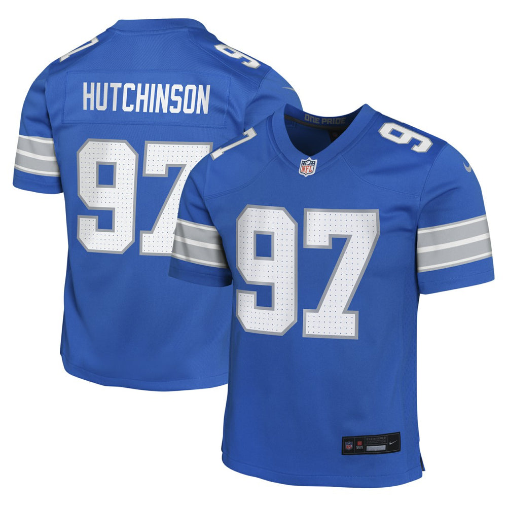 Aidan Hutchinson Detroit Lions Youth Game Jersey Blue | Nike for Sale