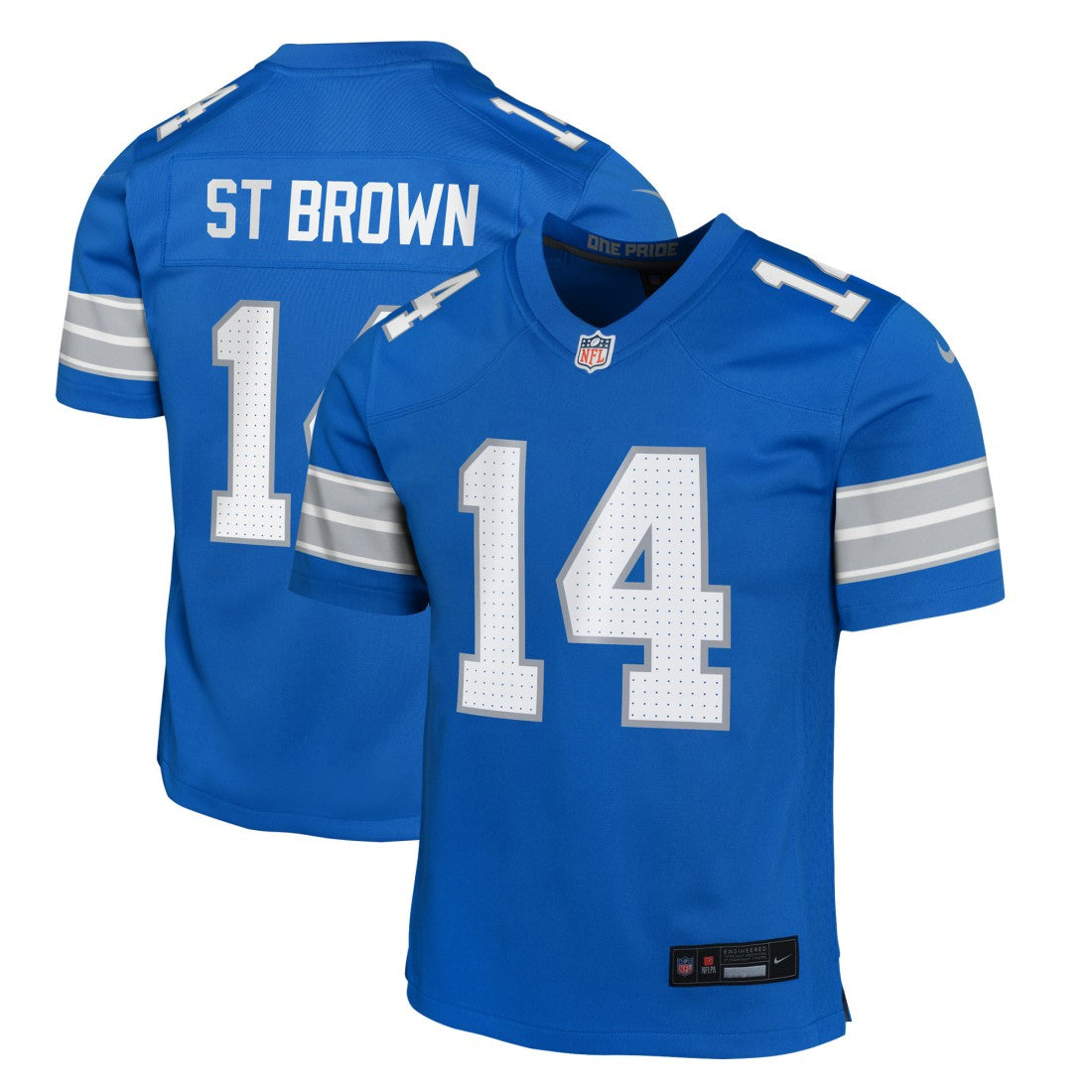 Amon-Ra St. Brown Detroit Lions Youth Game Jersey Blue | Nike for Sale