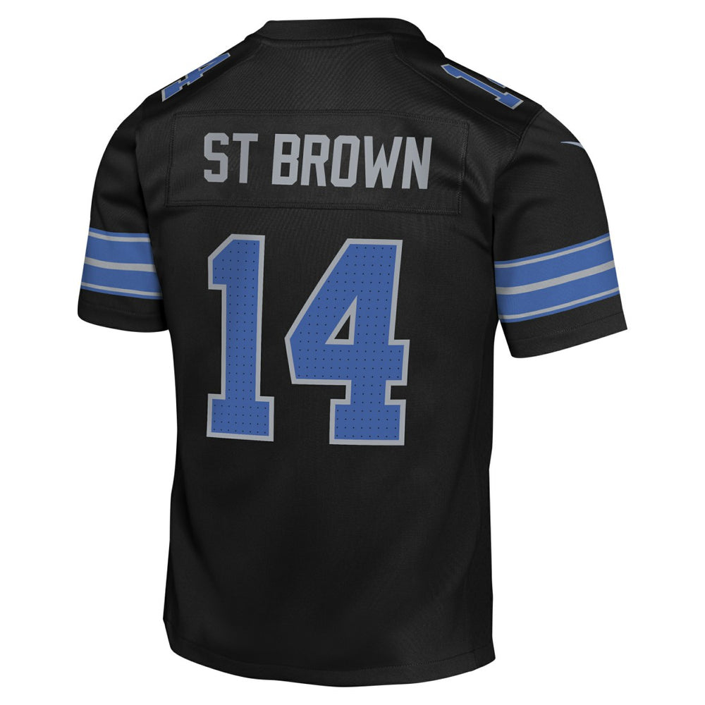 Amon-Ra St. Brown Detroit Lions Youth Game Jersey Black | Nike for Sale
