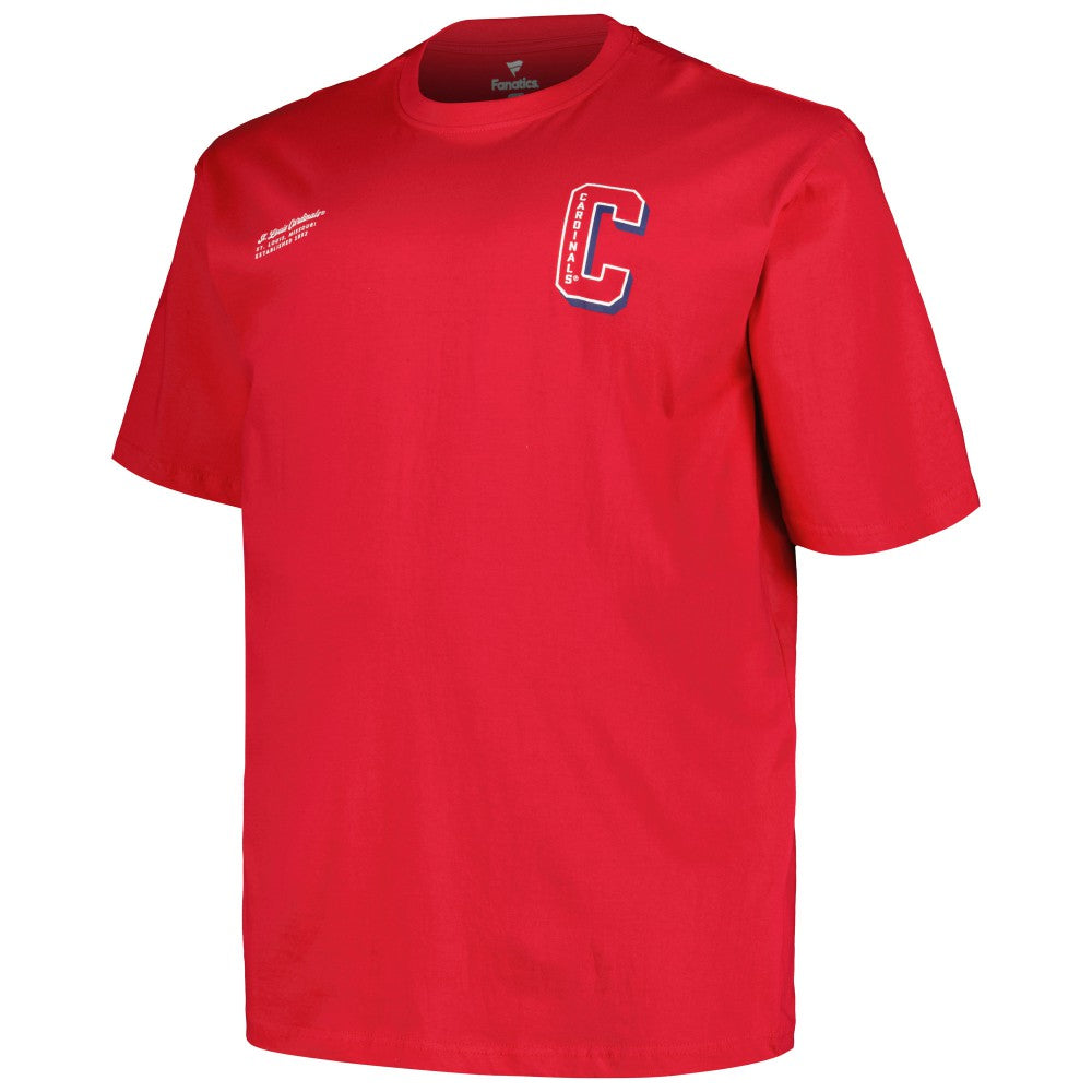 St. Louis Cardinals Profile Big & Tall Split Zone T-Shirt - MLB