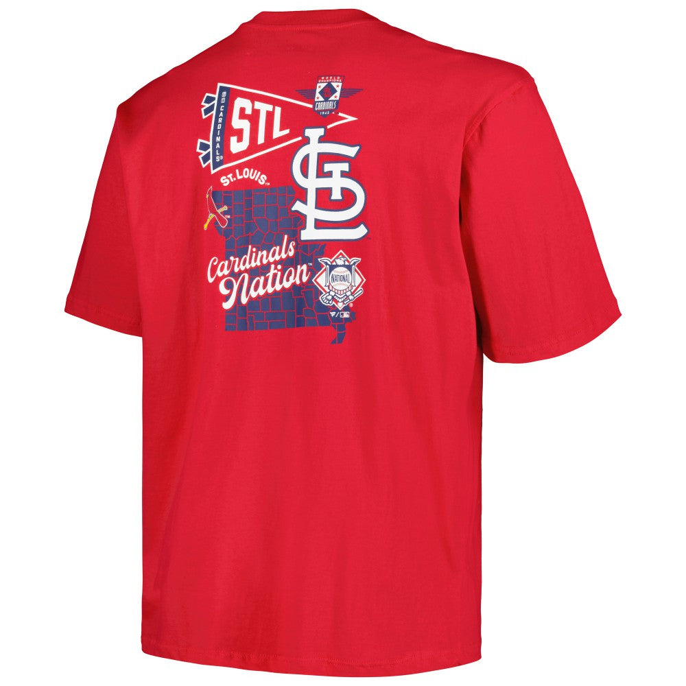 St. Louis Cardinals Profile Big & Tall Split Zone T-Shirt - MLB