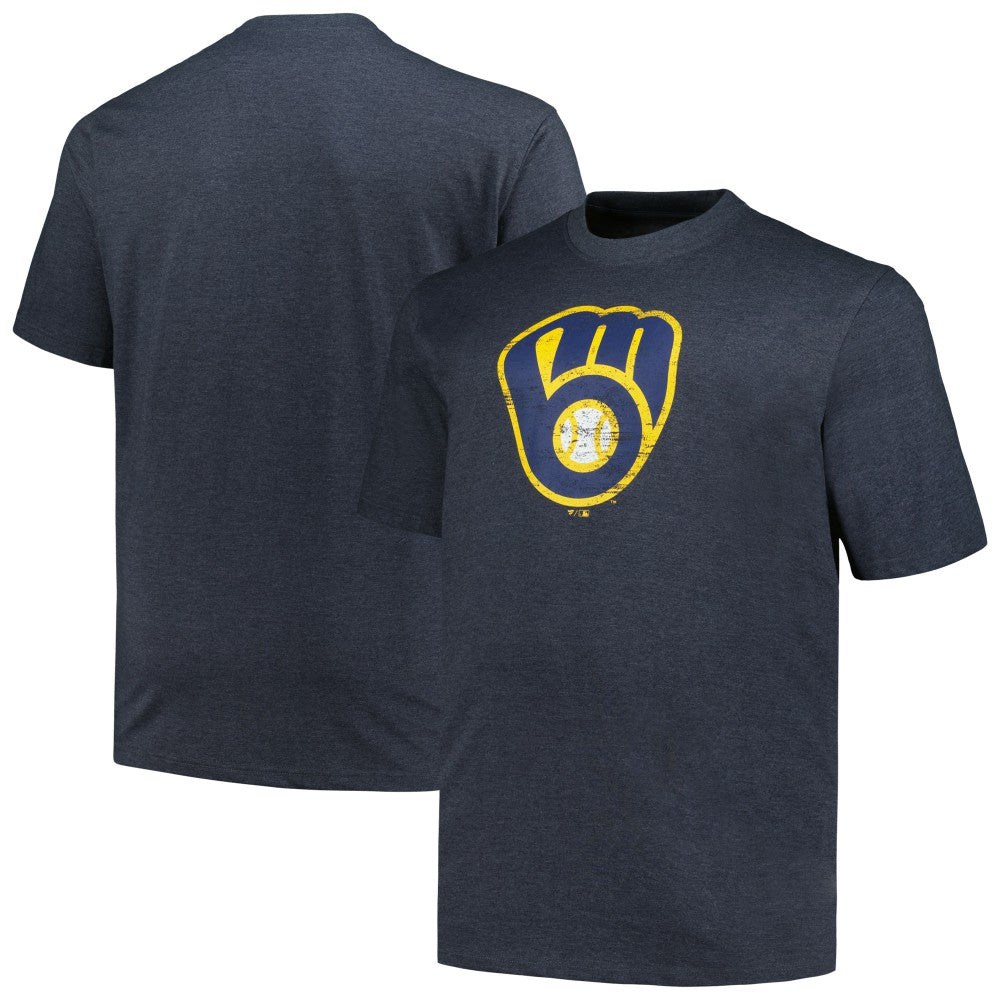 Milwaukee Brewers Profile Big & Tall Weathered Logo T-Shirt - MLB