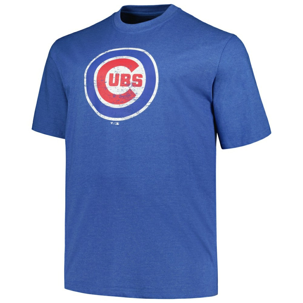 Chicago Cubs Profile Big & Tall Weathered Logo T-Shirt - MLB