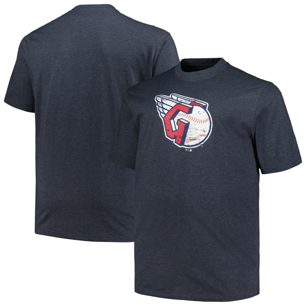 Cleveland Guardians Profile Big & Tall Weathered Logo T-Shirt - MLB