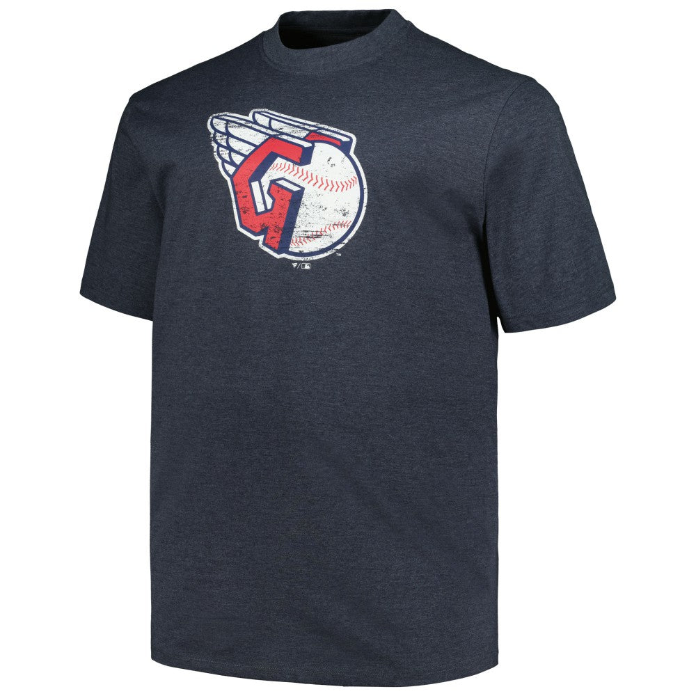 Cleveland Guardians Profile Big & Tall Weathered Logo T-Shirt - MLB