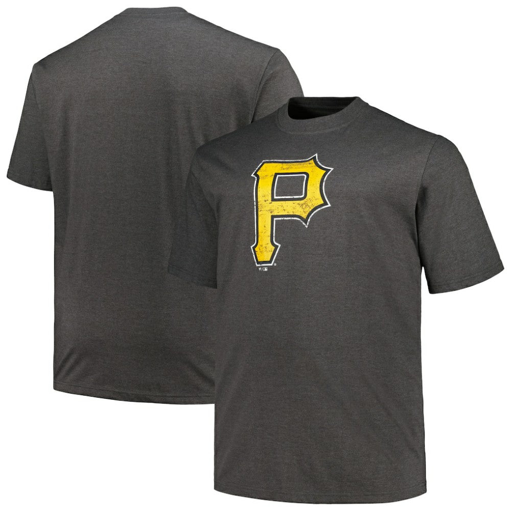 Pittsburgh Pirates Profile Big & Tall Weathered Logo T-Shirt - MLB