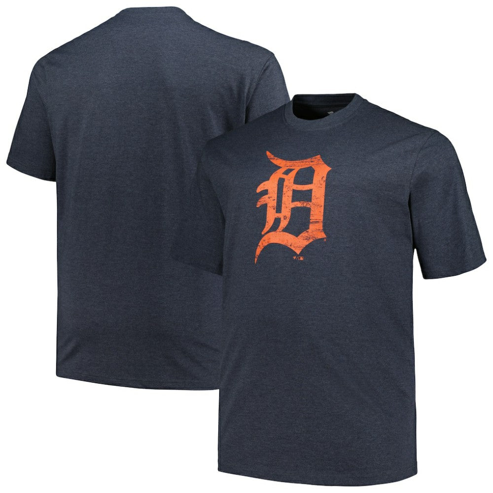 Detroit Tigers Profile Big & Tall Weathered Logo T-Shirt - MLB