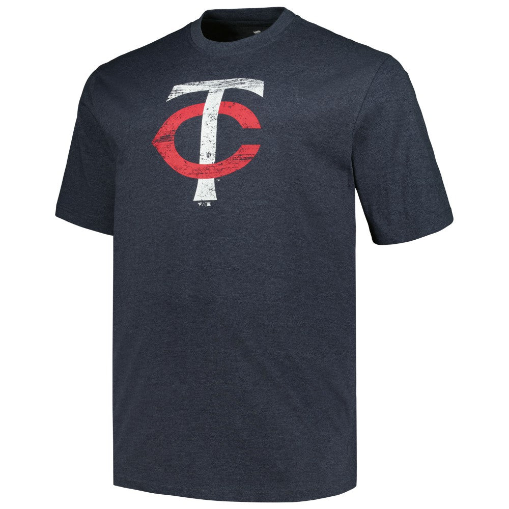 Minnesota Twins Profile Big & Tall Weathered Logo T-Shirt - MLB