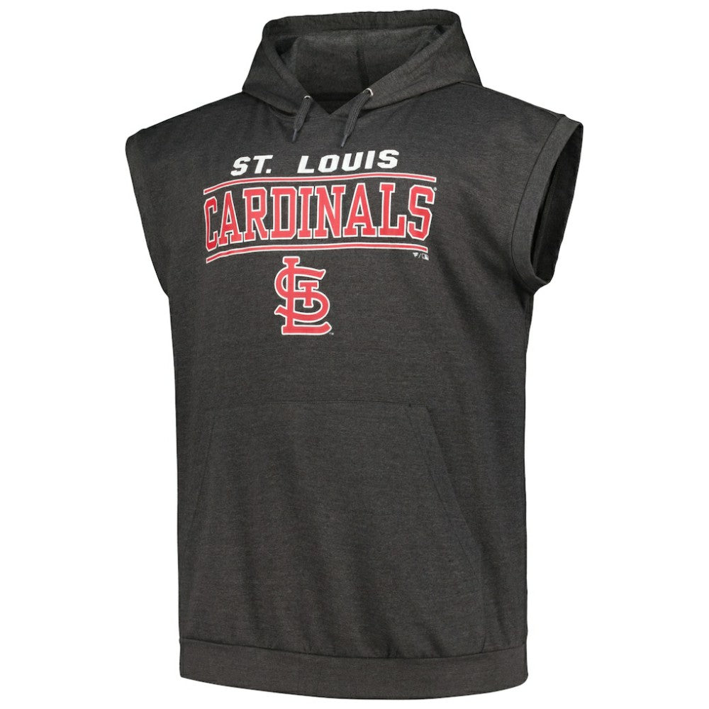 St. Louis Cardinals Profile Big & Tall Muscle Sleeveless Pullover Hoodie - MLB