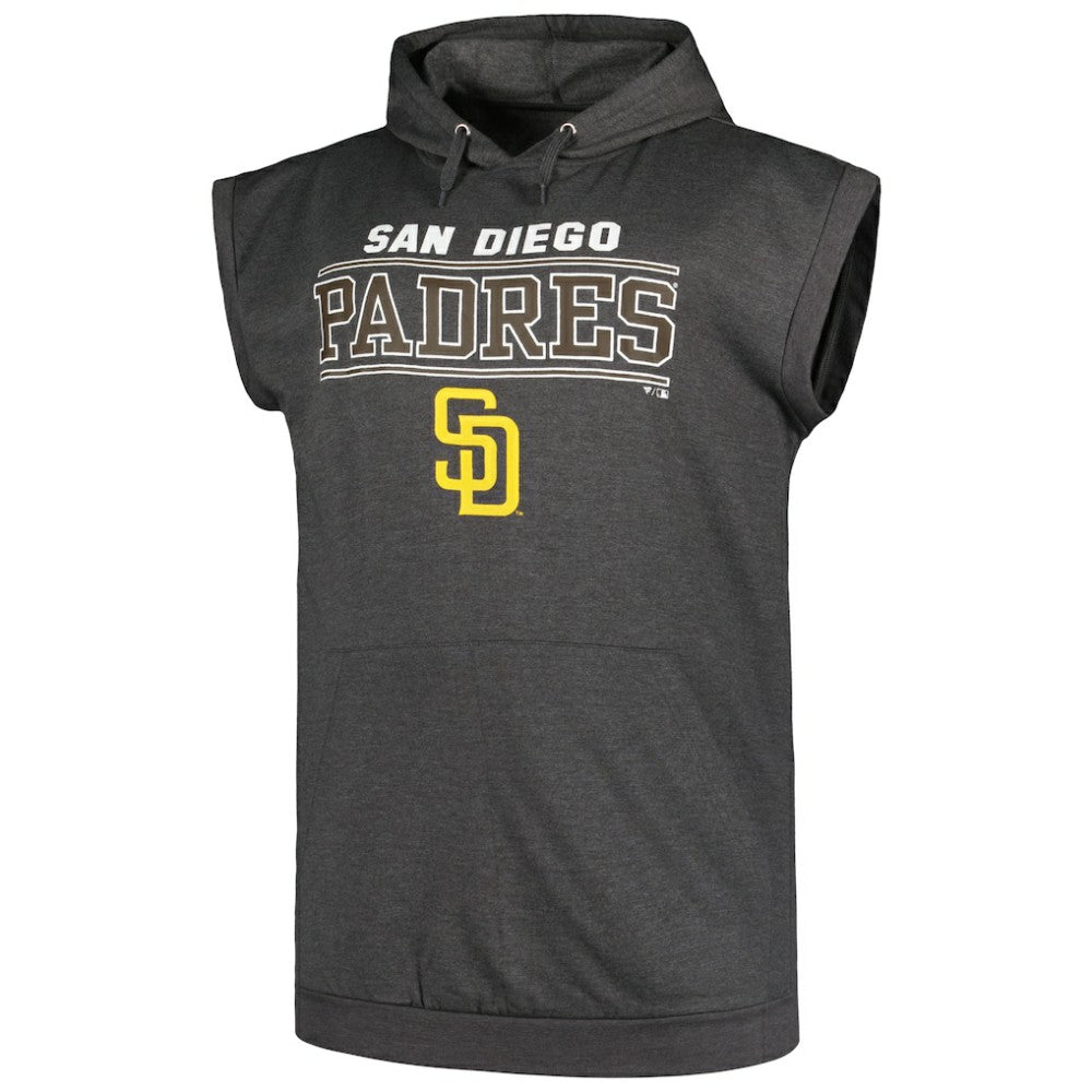 San Diego Padres Profile Big & Tall Muscle Sleeveless Pullover Hoodie - MLB
