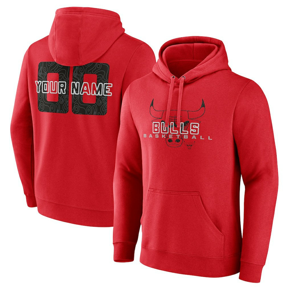 Chicago Bulls Stellar Personalized Name & Number Pullover Hoodie Red - NBA