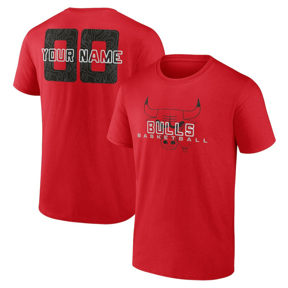 Chicago Bulls Stellar Personalized Name & Number T-Shirt Red - NBA