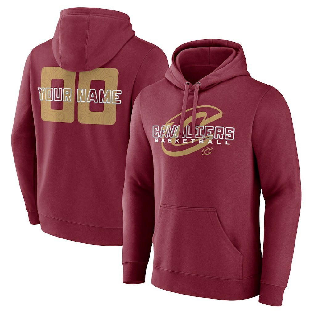 Cleveland Cavaliers Stellar Personalized Name & Number Pullover Hoodie Wine - NBA