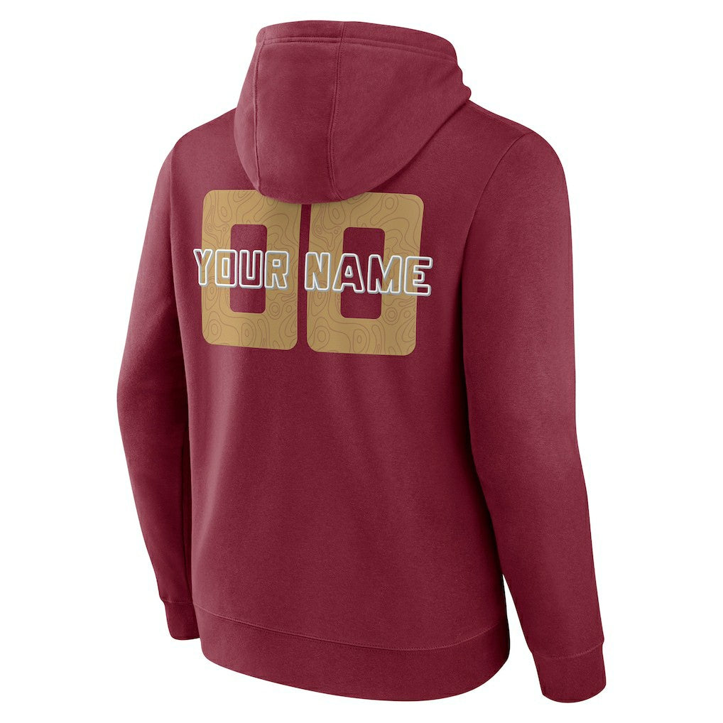 Cleveland Cavaliers Stellar Personalized Name & Number Pullover Hoodie Wine - NBA