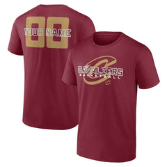 Cleveland Cavaliers Stellar Personalized Name & Number T-Shirt Wine - NBA
